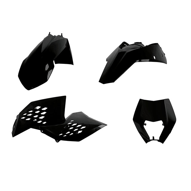 Kit de plásticos KTM EXC/EXC-F con mascara careta 08-11 Polisport - negro 90851