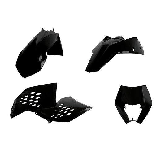 Kit de plásticos KTM EXC/EXC-F con mascara careta 08-11 Polisport - negro 90851
