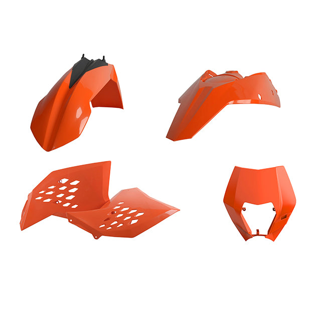 Kit de plásticos KTM EXC/EXC-F 08-11 Polisport - OEM guardabarros naranja 90852