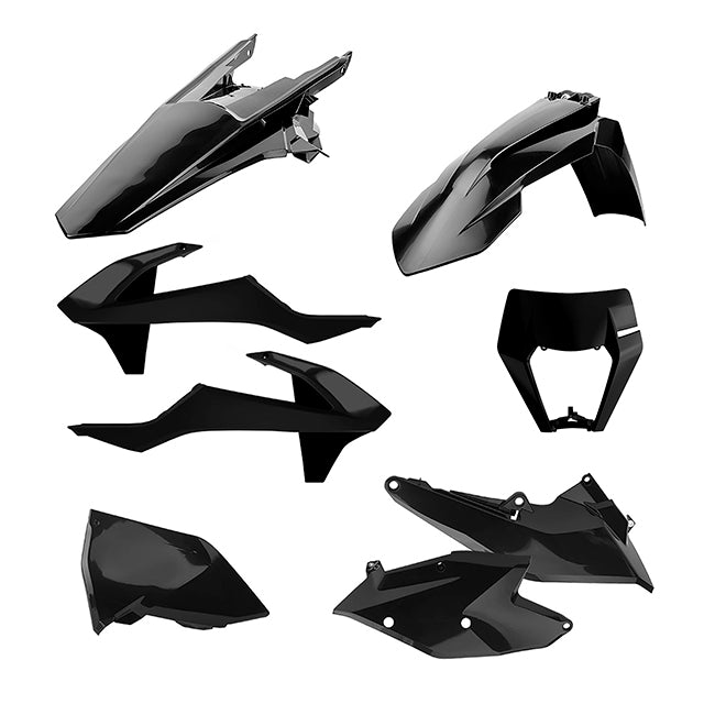 Kit de plásticos con mascara careta KTM EXC/EXC-F 17-19 Polisport - negro 90883