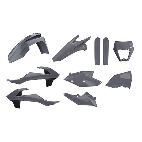 Kit de plastiques avec masque KTM EXC/EXC-F 17-19 Polisport - nardo grey