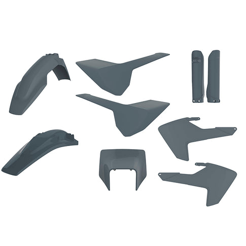 Kit de plásticos TE125/250/300 FE250/350/450 con careta 17-19 Polisport - nardo grey 90898