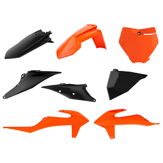 Kit de plásticos SX/SX-F 19-21 Polisport negro-naranja 90907