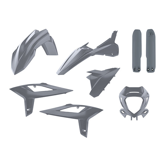 Kit de plásticos Beta RR 250/300 2T 350/400/450 4T con protectores de horquilla y careta 20-22 Polisport - nardo grey 90931