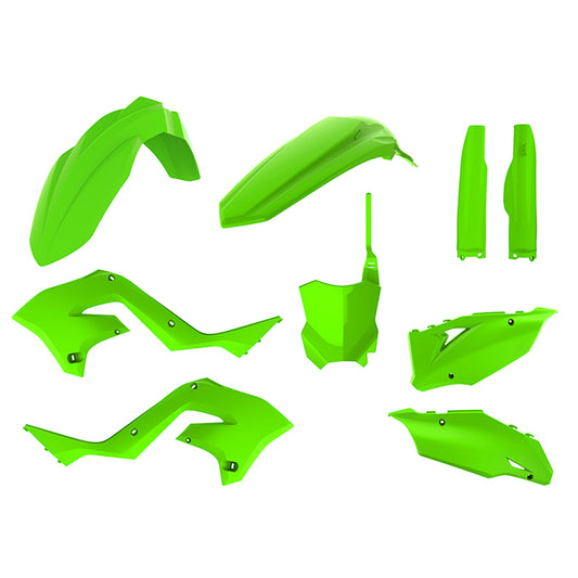 Kit de plásticos Restyling KX125/250 KX450 2020 03-08 Polisport - verde lima 90936