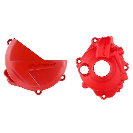 Kit Tapa embrague y encendido CRF250R 18-21 Polisport - rojo 90958