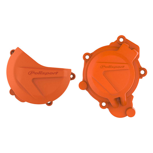 Kit Tapa embrague y encendido KTM SX/XC125/150 HUSQ TC125 16-18 Polisport - naranja 90964