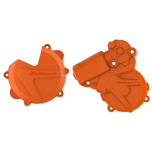 Kit Tapa embrague y encendido EXC/XCW 250/300 Husq TE250/300 13-16 Polisport - naranja 90967