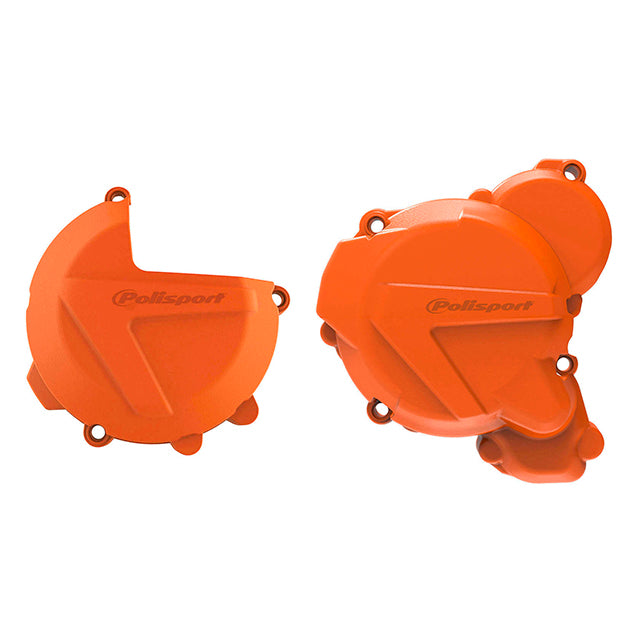 Kit Tapa embrague y encendido EXC/XCW 250/300 Husq TE250/300 17-22 Polisport - naranja 90969