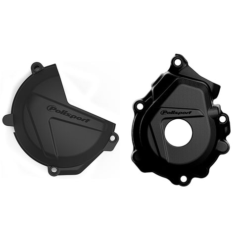 Kit Tapa embrague y encendido KTM SXF/XCF HUSQ FC 250/354 16-22 Polisport - negro 90974