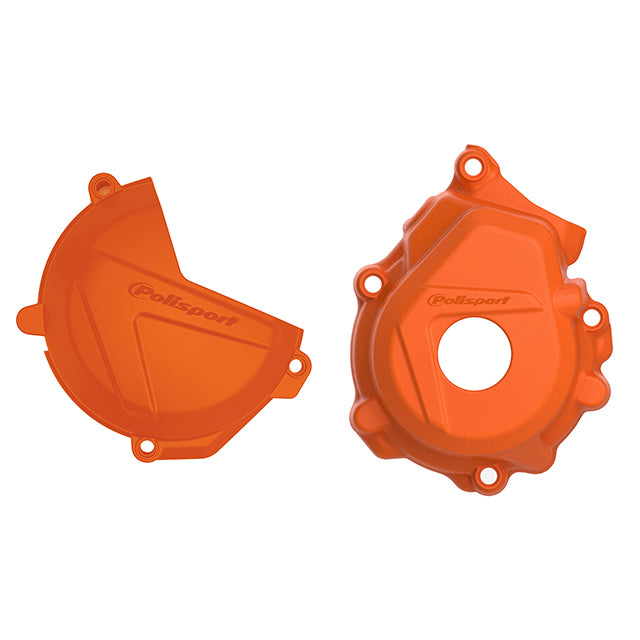 Kit Tapa embrague y encendido KTM SXF/XCF HUSQ FC 250/355 16-22 Polisport - naranja 90975