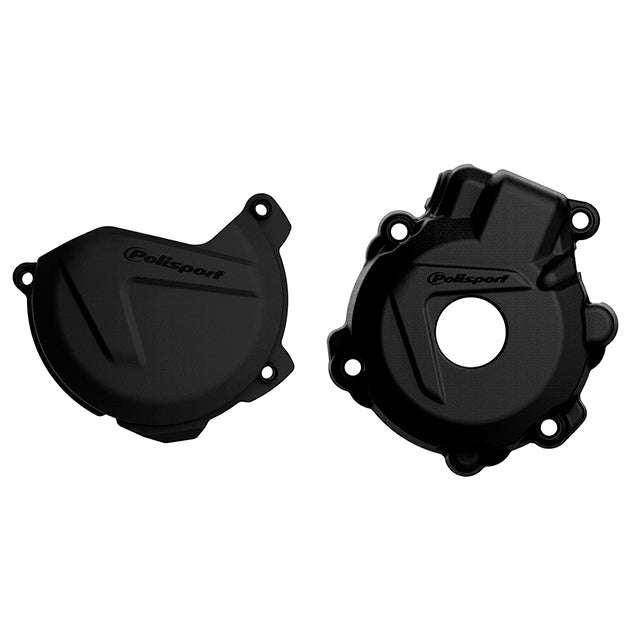 Kit Tapa embrague y encendido Husqvarna FE250/350 14-16 KTM EXCF/XCFW 350 12-16 EXCF/XCFW250 14-16 Polisport - negro 90978