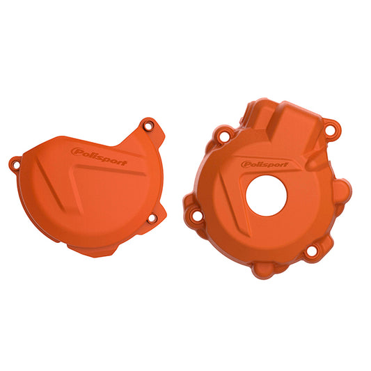 Kit Tapa embrague y encendido Husqvarna FE250/350 14-16 KTM EXCF/XCFW 350 12-16 EXCF/XCFW250 14-16 Polisport - naranja 90979