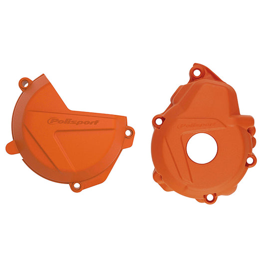 Kit Tapa embrague y encendido Husqvarna FE250/350 19-22 KTM EXCF/XCFW 250/350 17-22 Polisport - naranja 90983