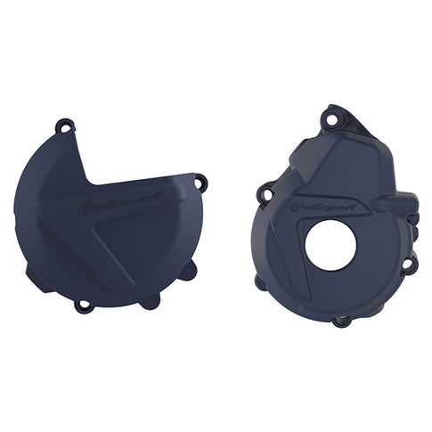 Kit Tapa embrague y encendido Husqvarna FE250/350 19-22 KTM EXCF/XCFW 250/350 17-22 Polisport - azul 90984