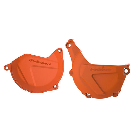 Kit Tapa embrague y encendido Husqvarna FE 450/501 14-16 KTM EXC/XCW450/500 13-16 Polisport - naranja 90989