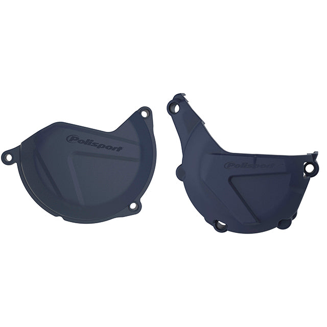 Kit Tapa embrague y encendido Husqvarna FE 450/501 14-16 KTM EXC/XCW450/500 13-16 Polisport - azul 90990