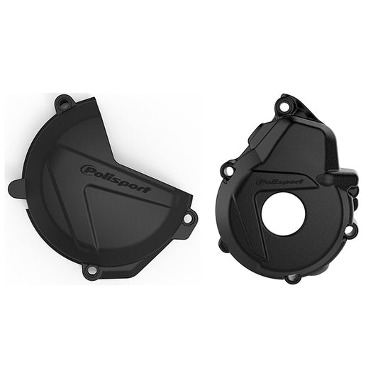 Kit Tapa embrague y encendido FE 250/350 17-18 Polisport - negro 90996