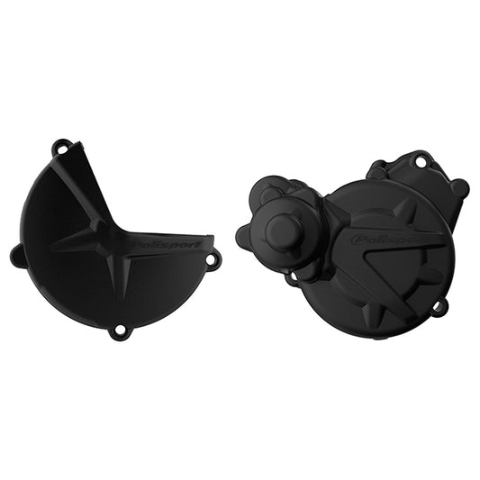 Clutch and ignition cover kit EC250/300 17-20 Polisport - black
