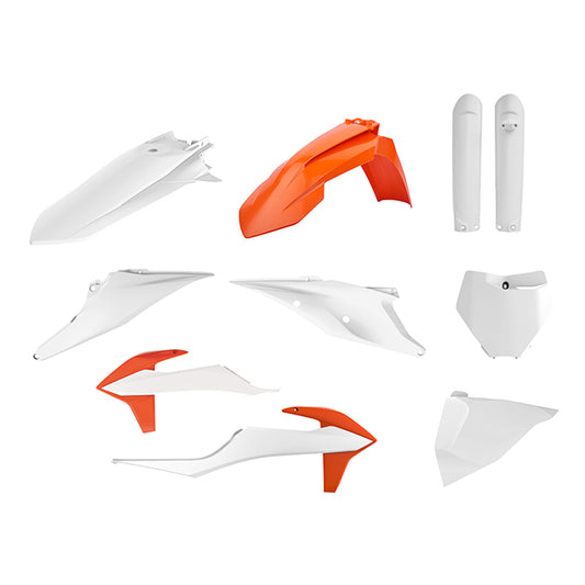 Kit de plásticos SX/SX-F 19-22 Polisport - OEM blanco-naranja 91012
