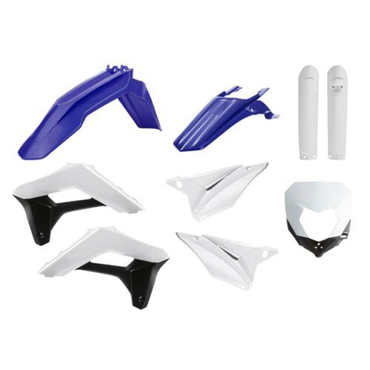 Kit de plásticos Sherco SE-R/SEF-R 17-22 Polisport - OEM blanco-azul 91038