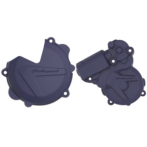 Kit Tapa embrague y encendido EXC/XCW 250/300 Husq TE250/300 13-16 Polisport - azul 91050