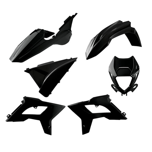 Kit de plásticos Restyling BETA RR 2T/4T con careta 18-19 Polisport - negro 91077