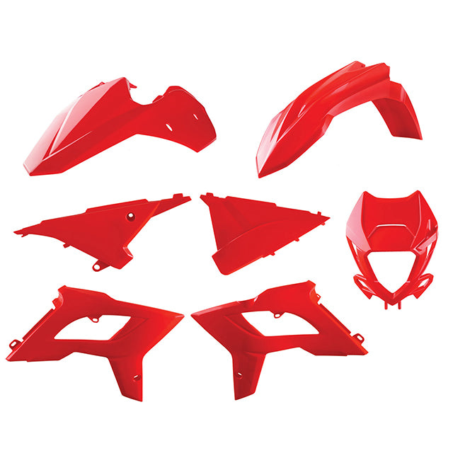 Kit de plásticos Restyling BETA RR 2T/4T con careta 13-17 Polisport - rojo 91085