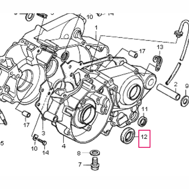 Retén aceite Honda NSR 75/80 20x32x7 Nok 91205-166-004