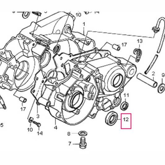 Retén aceite Honda NSR 75/80 20x32x7 Nok 91205-166-004