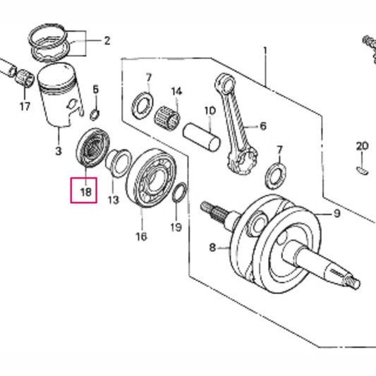 Retén aceite Honda NSR 75/80 28x40x8 91206-GE3-611