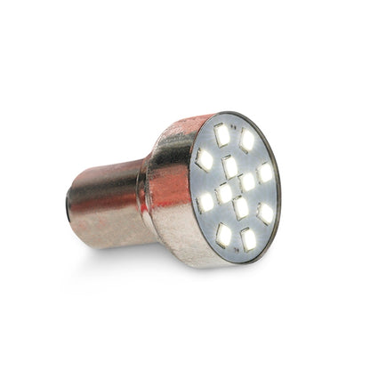Bombillas Amolux LED blanco piloto trasero 12 LEDs tipo BAY15D 2 unidades