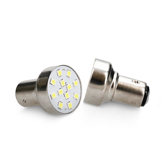 Bombillas Amolux LED blanco piloto trasero 12 LEDs tipo BAY15D 2 unidades