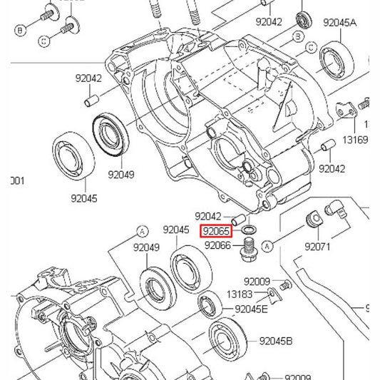 Oil drain plug washer Kawsaki