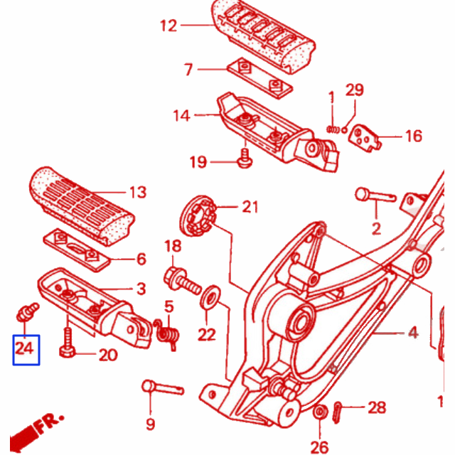Tornillo tapa Honda XL 1000 Varadero 8x20mm 92501-080100A