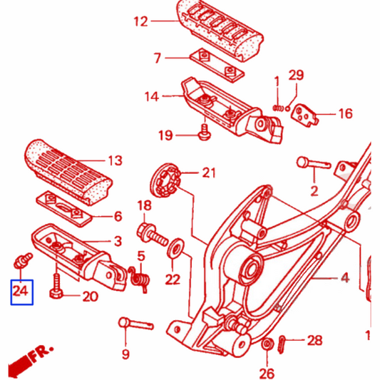Tornillo tapa Honda XL 1000 Varadero 8x20mm 92501-080100A