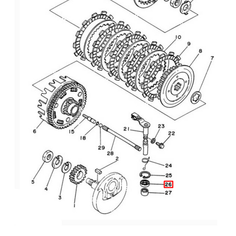 Retén de aceite varilla selector cambio Yamaha XV Virago 250 04-08 93102-14209-00