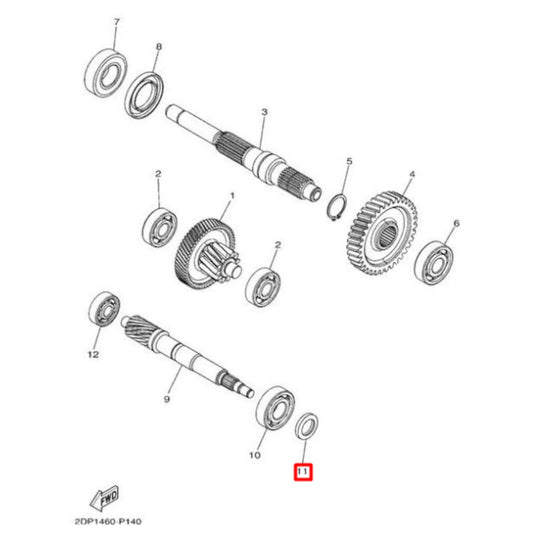 Transmission cover seal Yamaha N-Max / X-Max 125 21-26 