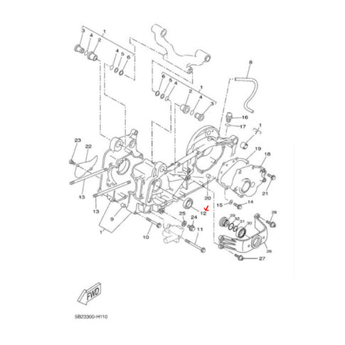 Crankshaft seal variator side Yamaha X-Max 250 05-16