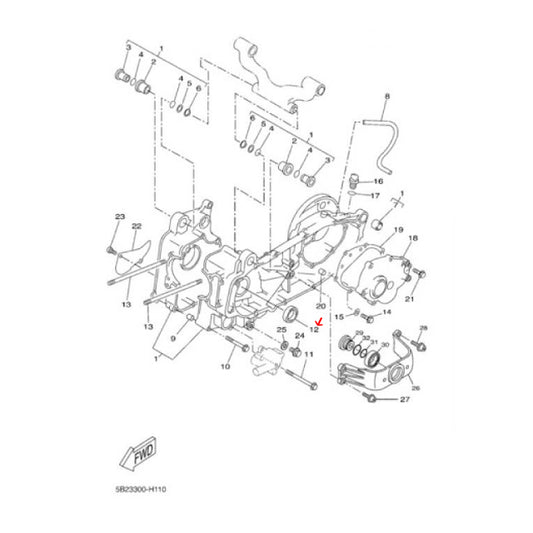 Joint de vilebrequin côté variateur Yamaha X-Max 250 05-16