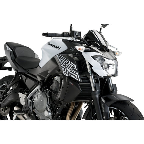 Tapas radiador Kawasaki Z 650 2017-19 negro mate Puig 9371J