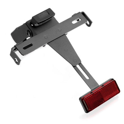 Support de plaque réglable Kawasaki Z900 avec éclairage LED et catadioptre Puig