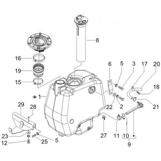 Fuel tank Gilera Runner SP 50 05-17