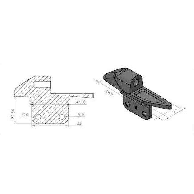 Adaptadores retrovisores Negro Yamaha TMAX 12'-13' PUIG 9574N