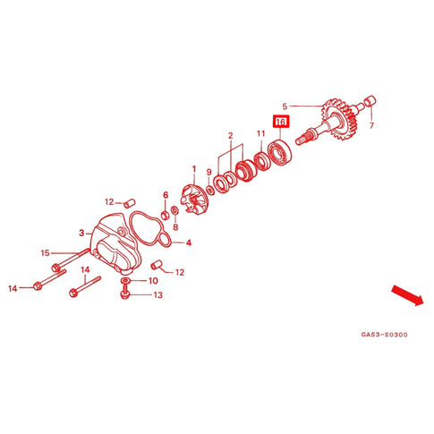 Cojinete bomba de agua 6001 Honda NSR/NS1 50/75 96100-6001000