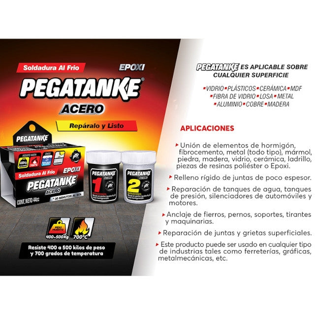 Adesivo Epóxi 32ml Pegatanke - aço