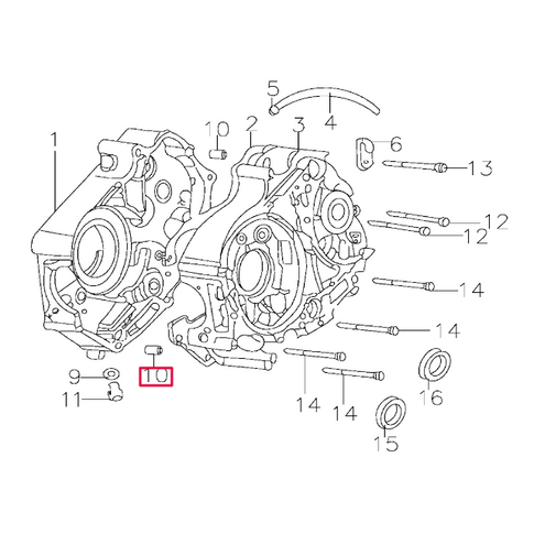 Casquillo centrador cárter motor Pitbike motor 150-3/E 150-5 YX 97010014