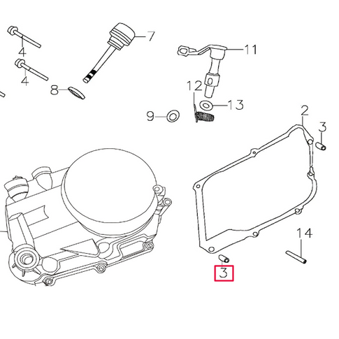 Casquillo centrador tapa embrague Pitbike motor 150-3 150-5 YX 97108012
