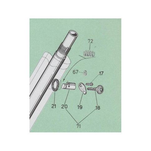 Junta cerradura dirección Vespa Primavera/Super/SL PREMIUM Quality