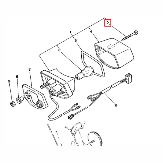 Tornillo tulipa trasera Yamaha DT 125 / TT 250 R / WR-F 250-400-450 977-07406-30-00